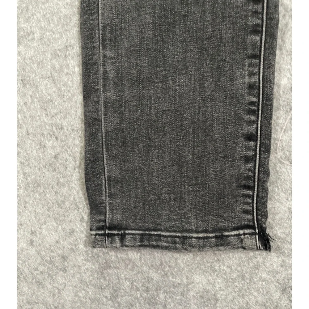 Abercrombie Kids Straight Leg Jeans Distressed Faded Black Size 13/14 Long